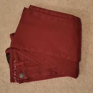 American Eagle Maroon Jeans